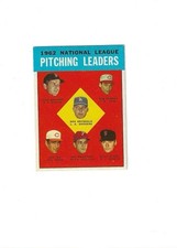 1963 Topps #7 - NL Pitching Leaders- EXMT                         (BSN-T63)
