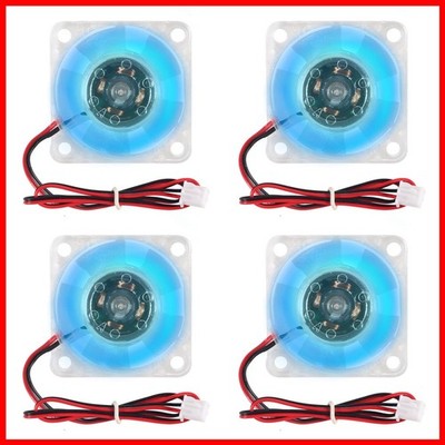 Shutao 4Pcs 3010 Fan 30mm 30x30x10mm RGB Fan Color Led DC 12V 3010 DC Cooler