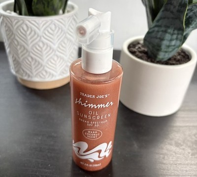 NEW Trader Joe's Shimmer Oil Sunscreen SPF 30