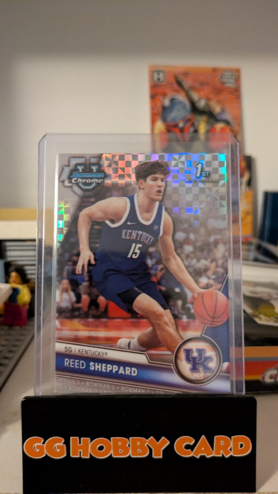 2023-24 Bowman University Chrome Xfractor 1st Rookie RC #45 Reed Sheppard