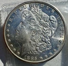 1885-S MORGAN SILVER DOLLAR BRILLIANT UNCIRCULATED CARTWHEEL  LUSTER  KEY DATE