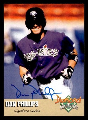 2001 Diamond Authentics Baseball #12 Dan Phillips Signed Auto (no COA) /3250