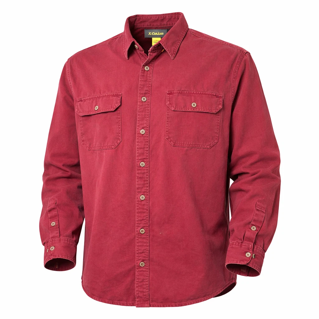 Cabela’s Men’s XL Tall Red Button Down Shirt 100% Cotton Long Sleeve Outdoor