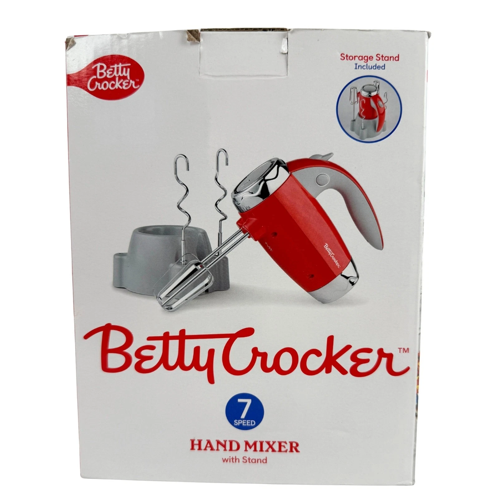 Betty Crocker 7 Speed Storage Stand 250 Watt Included Hand Mixer with Stand