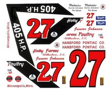  27 Junior Johnson Hannaford Pontiac 1/64th HO Scale Slot Car Decals
