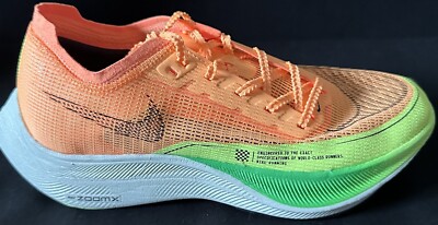 Nike ZoomX Vaporfly Next% 2 Peach Cream Green Shock Women Size 5