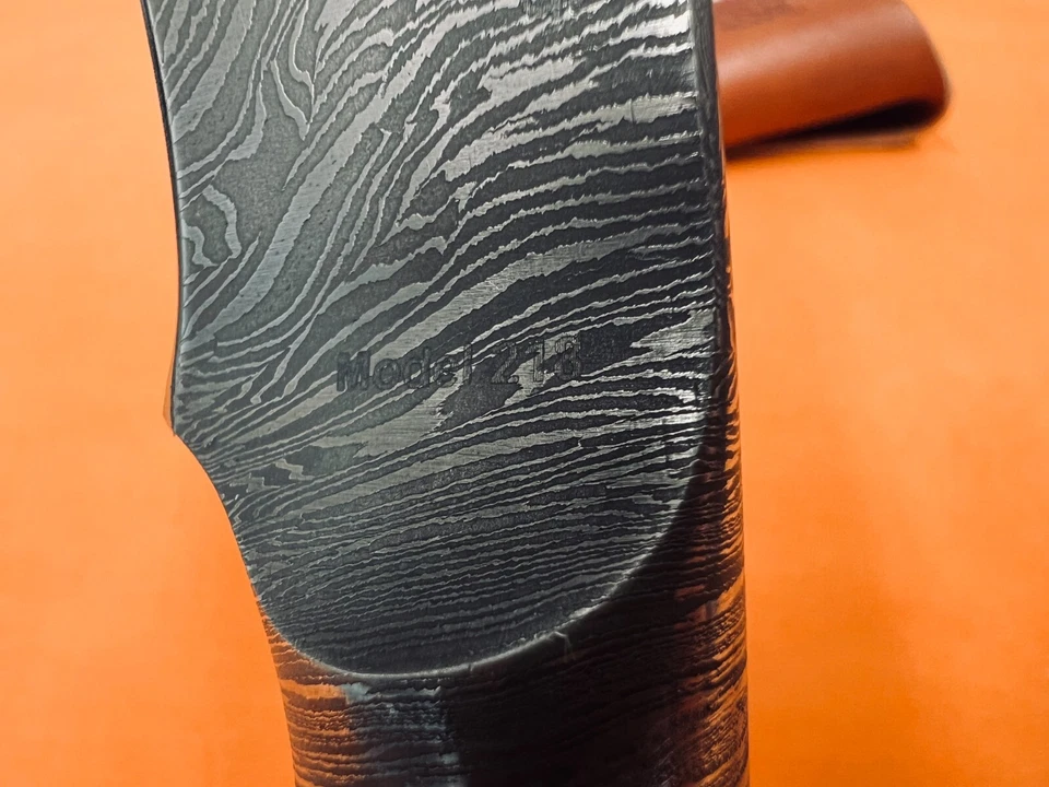 Cuchillo Browning Storm Front Big Belly Skinner Madera Fijo Damasco Hoja Acero 218 Foto 4 de 4