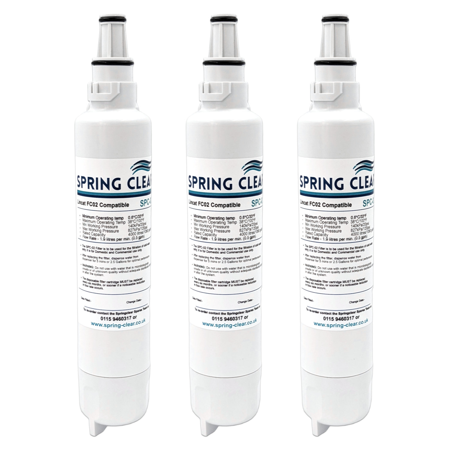Lincat FC02 Compatible Water Filter from SpringClear Ltd - SPC-02 - 3 PACK