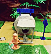 Marx 1991 Anniversary Ruby Edition Flintstones Gas Station Set w/Figure