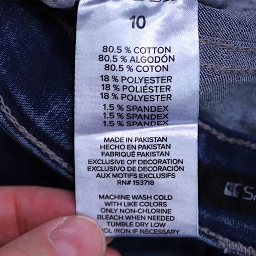 Joe's Jeans Girls Size 10 Blue Marlin Wash Skinny Stretch Jeans Adjustable Waist - Picture 6 of 17