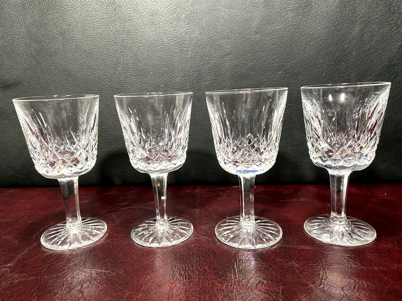 Waterford Crystal LISMORE Claret Wine Glasses 4.25'' in  Lot of 4
