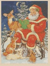 Santa and Animals Counted Cross Stitch Chart No. 4-383 