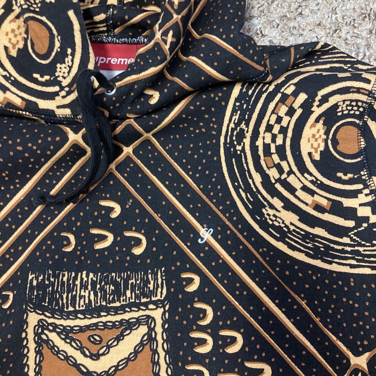 Supreme Cairo Hoodie 2012 sz Large NEW CONDITION Rare Egypt Tribal