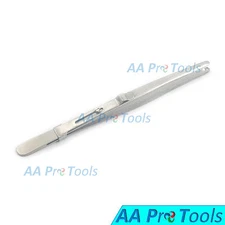 Diamond Tweezers Gemstone Silver Anodized Tweezers 6-1/2" Slide Lock Medium Tip