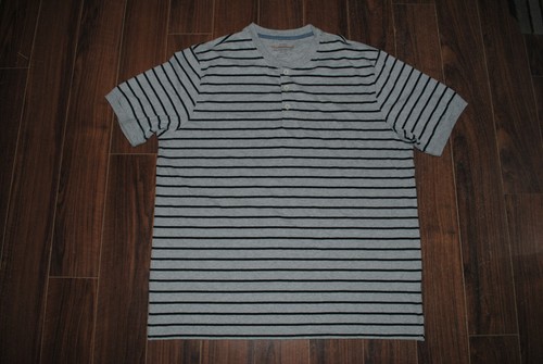 Weatherproof Original Vintage Henley Short Sleeve Striped Shirt XXL - Bild 1 von 6