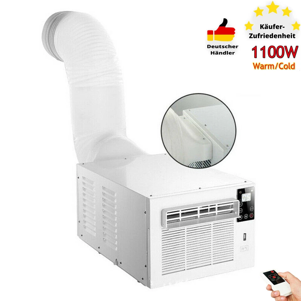 1100W 3754BTU Klimaanlage Klimageräte Heizgeräte Kühlung Luftkühler mit Remote - Bild 2 von 4