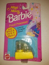 Barbie Doll Accessory Magic Moves Food Processor Wind Up - New on Card/Unopened