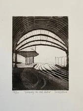 ERNEST SARGIESON b1947 Ltd Ed ETCHING Gateway to the North 18/20 Railways