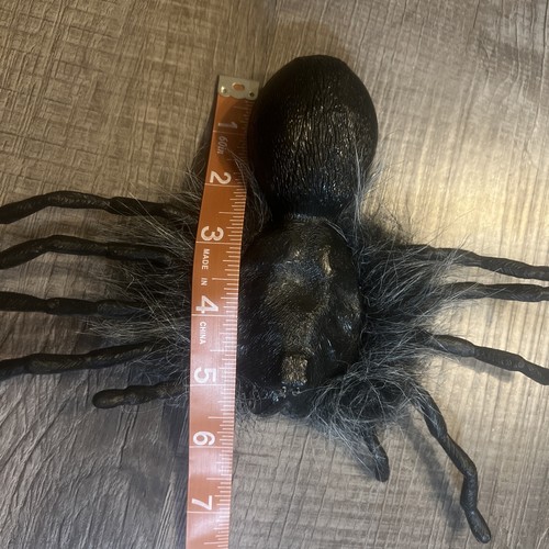 Vintage Spider Halloween 7” Fuzzy Rubber Eyes Light Up Sound Hanging Decor Rare - Picture 6 of 7
