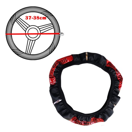 PU Leather Car Steering Wheel Covers Anti-slip Protector Accessories 15''/38cm - Foto 8 di 12