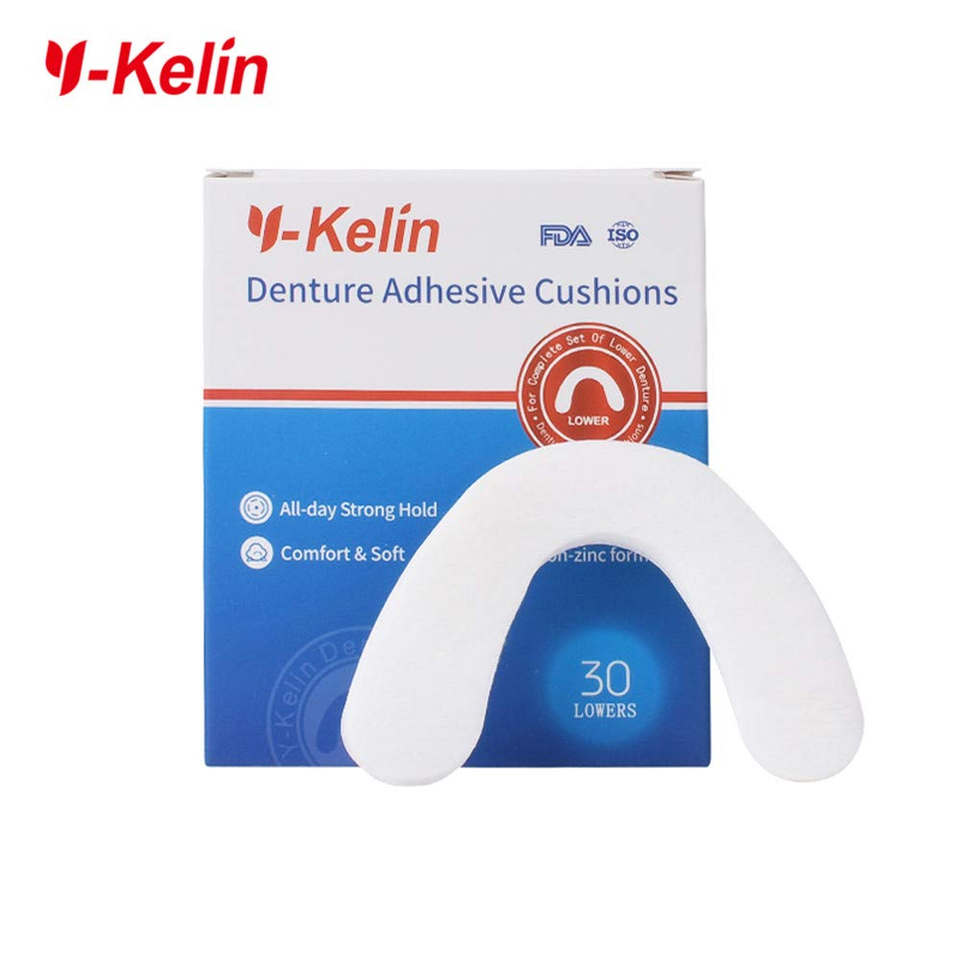 YKelin Lower Denture Adhesive Cushions, AdhesiveFree Denture Pads for