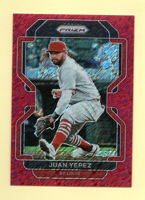 2022 Panini Prizm FOTL RED SHIMMER Juan Yepez #/7 SP - #269 - CARDINALS