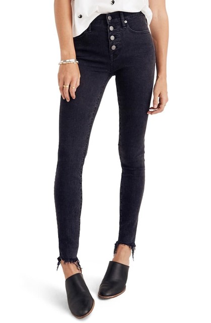 madewell black high rise jeans