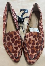 NEW Time And Tru Flats Leopard Animal Cheetah Print Shoes Size 6 Pointed Toe