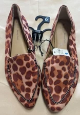 NEW Time And Tru Flats Leopard Animal Cheetah Print Shoes Size 6 Pointed Toe