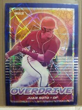 Juan Soto 2021 Chronicles Baseball OVERDRIVE BLUE VELOCITY card #13 Washington