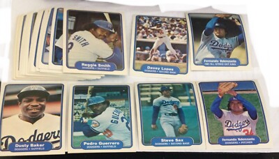 1982 FLEER BASEBALL LOT (27) STEVE SAX RC #21 DODGERS 2 Valenzula Guerrero c