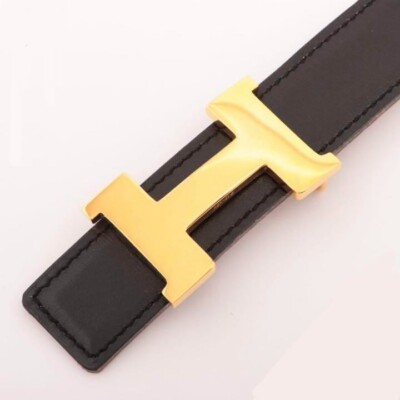 HERMES belt Constance Guilloche Reversible Color Black&Brown Gold