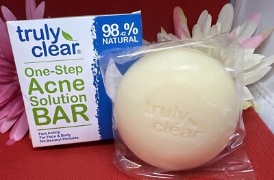 Truly Clear One-Step Acne Solution Bar Face Body Bath Oily Skin Back 3.5 Oz NIB