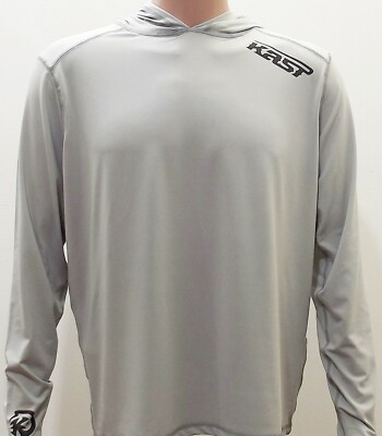 Kast Extreme Fishing Gear Ronin Hooded Sun Shirt Storm Grey Medium NWT in OP