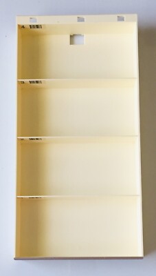 One TRAY CART DRAWER W/4 COMPARTMENT(16.5''X8.25''X1.6'')Off White PLASTIC