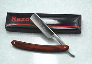 Straight-Edge-Razor-Steel-Folding-Shaving-Wood-Handle-Knife-Barber-Beard-NEW