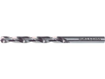RUKO Spiralbohrer Linksschneidend 4,0 Mm | DIN 338 Typ N HSS G | 75 Mm Gesamtlänge, 43 Mm Arbeitslänge | Original Qualität Für Ausdreharbeiten
