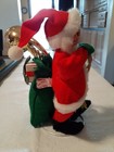 1967 Vintage Annalee Santa with Christmas Bag & Tuba 9" tall wire stand  — photo 4