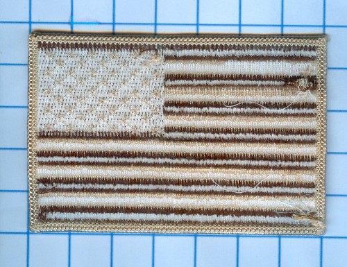 American Flag Patch -Stars Right, Desert Sand 3 1/2" X 2 1/4", Lot of 100@1.25ea - Picture 2 of 5