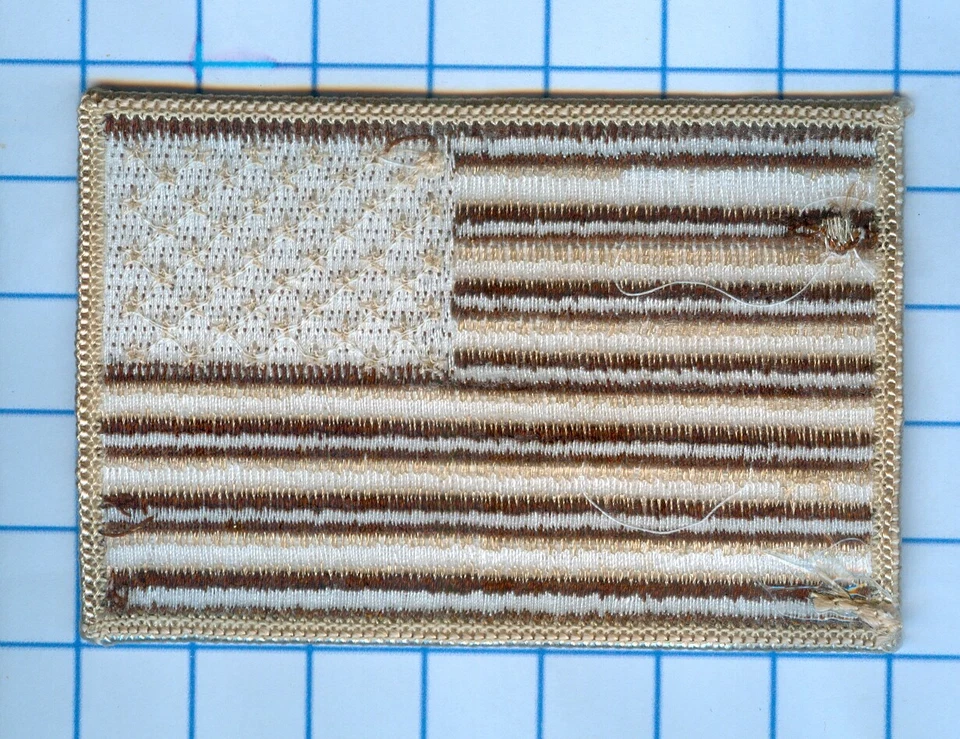 American Flag Patch -Stars Right, Desert Sand 3 1/2" X 2 1/4", Lot of 100@1.25ea - Image 2 of 4