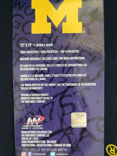 Nuevo 2017 Northwest NCAA University of Michigan Wolverines cortina de ducha de tela - Imagen 4 de 9
