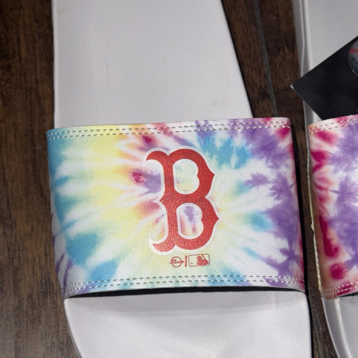 Boston Red Sox MLB Baseball I Slide Tie Dye Rainbow Motto  display picture 3