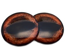 Pair Brown Giraffe Inspire Glass Eyes Jewelry Dolls Taxidermy Flatback Cabochons