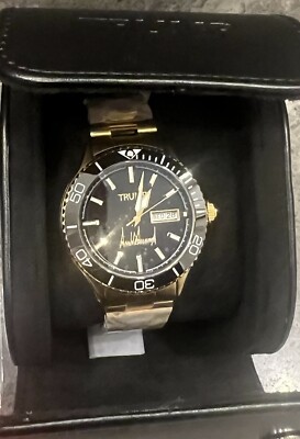 Official Donald Trump VERY 1st EVER Onyx Gold Black Fight Fight Fight Watch, #33