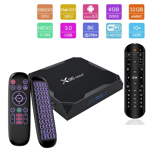 Amlogic X96 Max+ Plus 8K Dual WiFi 32GB Android Media TV Streaming Smart Box