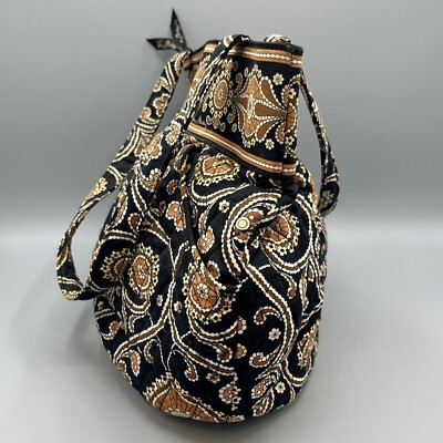 Vera Bradley Caffe Latte Pattern Morgan Hand Bag 10443-013 Pleated