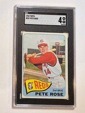 1965 Topps Pete Rose Card #207 SGC 4 Cincinnati Reds