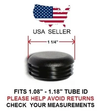 1 1/4 INCH ROUND TUBING PLUG/END CAP 1 1/4" QUANTITY 4