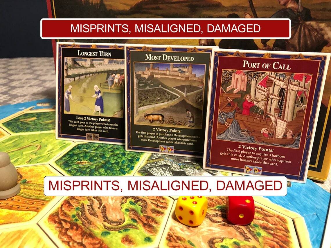 MISPRINTS** Bonus Cards compatible with Settlers of Catan and Seafarers - 3  PK | eBay