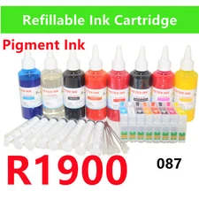 Empty Refillable Ink Cartridge kit for Stylus Photo R1900 Printer T087 87